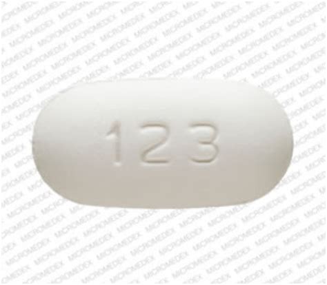 123 White Pills Identifier