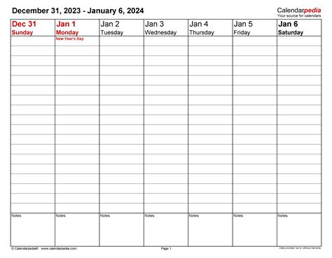 2024 Weekly Planner Organization