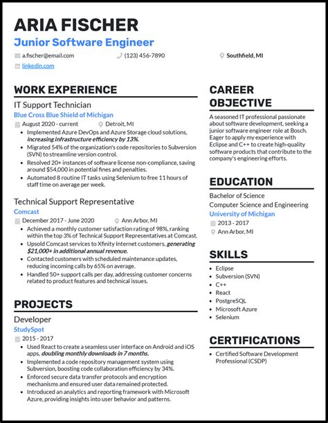 32 Software Engineer Resume Examples Designed For 2024 Software 32 Software Engineer Resume Examples Designed For 2024 Software