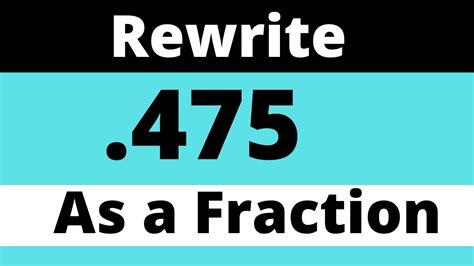 475 as a fraction