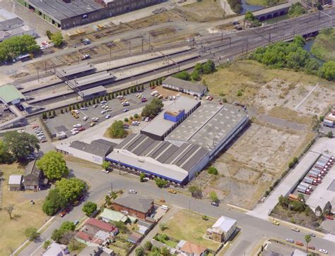 Aerial Photo Of Commercial Buildings Near South Side Of Clyde Station Aerial Photo Of Commercial Buildings Near South Side Of Clyde Station