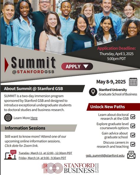 Attention Undergrad Students The Summit Stanfordgsb Is A Free Two Day Immersion Program Happening On May 8 9 2025 At The Stanford Graduate School Of Business This Incredible Opportunity Is Designed To Introduce Talented Students Attention Undergrad Students The Summit Stanfordgsb Is A Free Two Day Immersion Program Happening On May 8 9 2025 At The Stanford Graduate School Of Business This Incredible Opportunity Is Designed To Introduce Talented Students