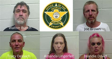 5 Recent Bulloch County Arrests