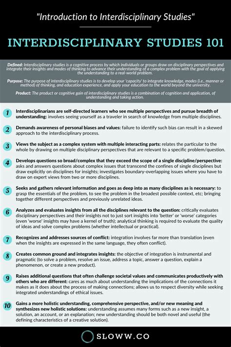 5 Ways Interdisciplinary Studies Work