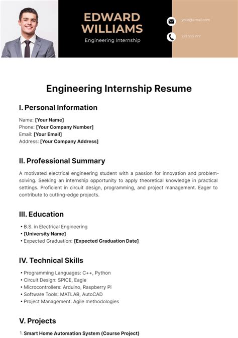 Engineering Internship Resume Tips