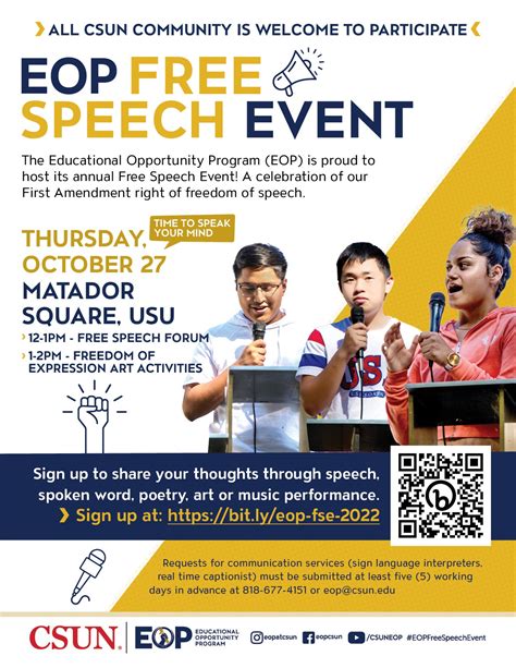 Eop Free Speech Event California State University Northridge Eop Free Speech Event California State University Northridge