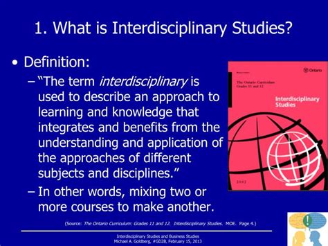 Interdisciplinary Studies Defined