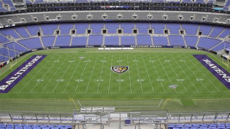 Logo Baltimore Ravens Ravens Iconic Shield Logo Painted At Midfield Logo Baltimore Ravens Ravens Iconic Shield Logo Painted At Midfield