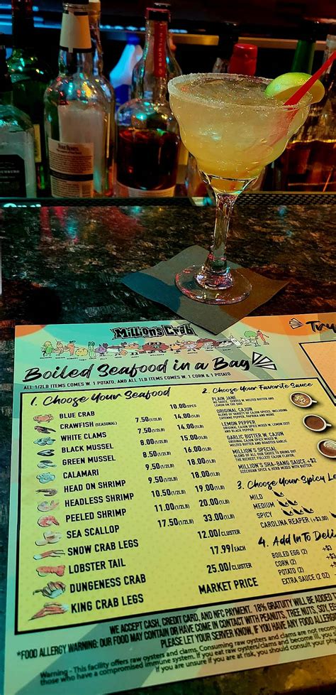 Menu At Million S Crab Maplewood Restaurant Maplewood Menu At Million S Crab Maplewood Restaurant Maplewood
