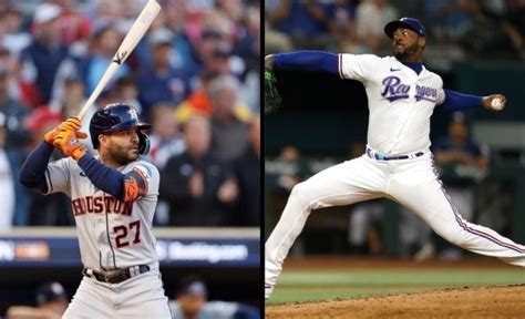 Playoffs Mlb Rangers Aroldis Chapman Vs Jos Altuve Astros Playoffs Mlb Rangers Aroldis Chapman Vs Jos Altuve Astros