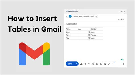 Insert Table in Gmail