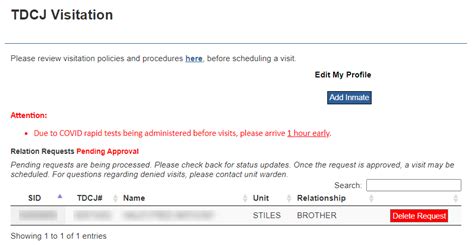 Tdcj Visitation Application Access Instructions Tdcj Visitation Application Access Instructions