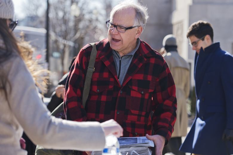 Tim Walz Rocks Flannel Style